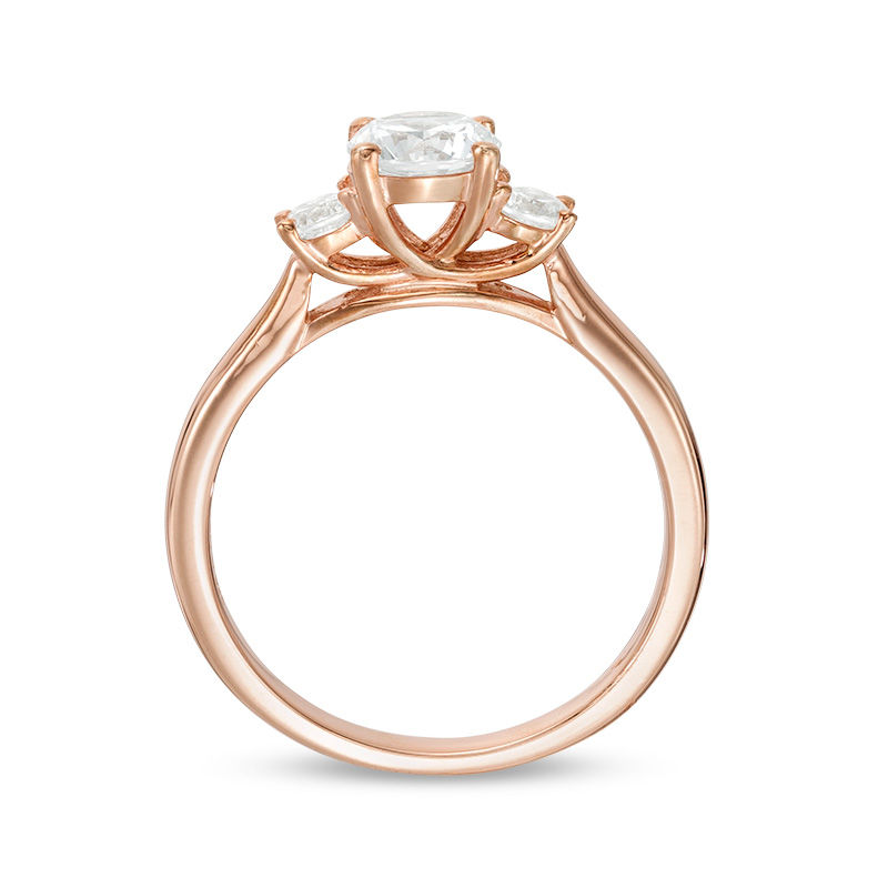 1.00 CT. T.W. Diamond Past Present Future® Engagement Ring in 14K Rose Gold