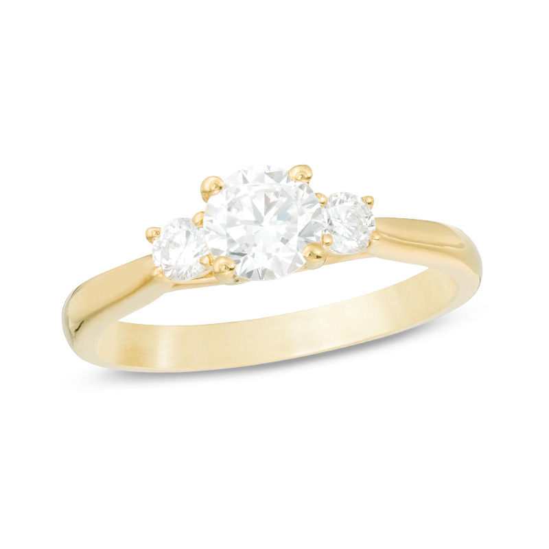 1.00 CT. T.W. Diamond Past Present Future® Engagement Ring in 14K Gold
