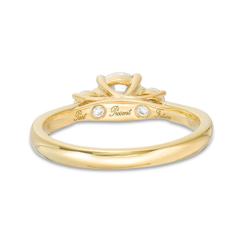 Peoples 1.00 CT. T.W. Diamond Past Present Future Engagement Ring in 14K Gold Coquitlam Centre