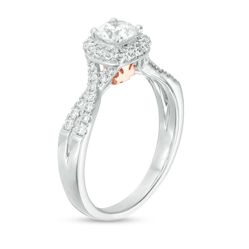 Main Image 2 of Peoples 100-Year Anniversary 0.75 CT. T.W. Certified Canadian Diamond Engagement Ring in 14K Two-Tone Gold (I/I1)