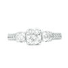 Thumbnail Image 4 of Peoples 100-Year Anniversary 1.50 CT. T.W. Certified Canadian Diamond Engagement Ring in 14K White Gold (I/I1)