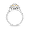 Enchanted Disney Snow White 1.00 CT. T.W. Oval Diamond Twist Frame Engagement Ring in 14K Two-Tone Gold