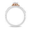 Thumbnail Image 3 of Enchanted Disney Belle 0.50 CT. T.W. Diamond Rose Tiara Engagement Ring in 14K Two-Tone Gold