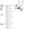 Vera Wang Love Collection Blue Sapphire and Composite Diamond Accent Pendant in 14K White Gold - 19"