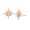 Thumbnail Image 0 of 0.20 CT. T.W. Diamond Starburst Stud Earrings in 10K Rose Gold