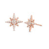 Thumbnail Image 1 of 0.20 CT. T.W. Diamond Starburst Stud Earrings in 10K Rose Gold