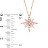 Thumbnail Image 2 of 0.20 CT. T.W. Diamond Starburst Star Pendant in 10K Rose Gold