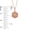 Thumbnail Image 3 of 0.10 CT. T.W. Diamond Flower Pendant in 10K Rose Gold