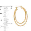 Thumbnail Image 1 of Diamond-Cut Double Hoop Earrings in 10K Gold