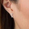 Thumbnail Image 2 of Diamond Accent Bone Stud Earrings in Sterling Silver
