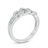 Thumbnail Image 2 of 0.25 CT. T.W. Diamond Graduated Link Band in 10K White Gold
