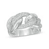 Thumbnail Image 0 of 0.62 CT. T.W. Diamond Pavé Interlocking Band in 10K White Gold