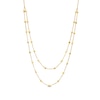 Thumbnail Image 0 of Diamond-Cut Bead Station Double Strand Necklace in 14K Gold - 17"