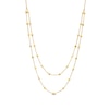 Thumbnail Image 1 of Diamond-Cut Bead Station Double Strand Necklace in 14K Gold - 17"