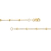 Thumbnail Image 2 of Diamond-Cut Bead Station Double Strand Necklace in 14K Gold - 17"