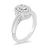 Thumbnail Image 2 of Enchanted Disney Pocahontas 0.88 CT. T.W. Oval Diamond Double Frame Bypass Engagement Ring in 14K White Gold