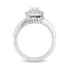 Thumbnail Image 3 of Enchanted Disney Pocahontas 0.88 CT. T.W. Oval Diamond Double Frame Bypass Engagement Ring in 14K White Gold