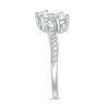 Thumbnail Image 4 of Ever Us™ 0.63 CT. T.W. Two-Stone Oval Diamond Bypass Ring in 14K White Gold