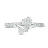 Thumbnail Image 6 of Ever Us™ 0.63 CT. T.W. Two-Stone Oval Diamond Bypass Ring in 14K White Gold