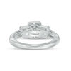 Thumbnail Image 4 of 1.63 CT. T.W. Certified Emerald-Cut Diamond Past Present Future® Frame Engagement Ring in 14K White Gold (I/SI2)