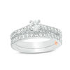 Thumbnail Image 1 of Perfect Fit 1.00 CT. T.W. Diamond Interlocking Bridal Set in 14K White Gold