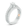 Thumbnail Image 2 of Perfect Fit 1.00 CT. T.W. Diamond Interlocking Bridal Set in 14K White Gold