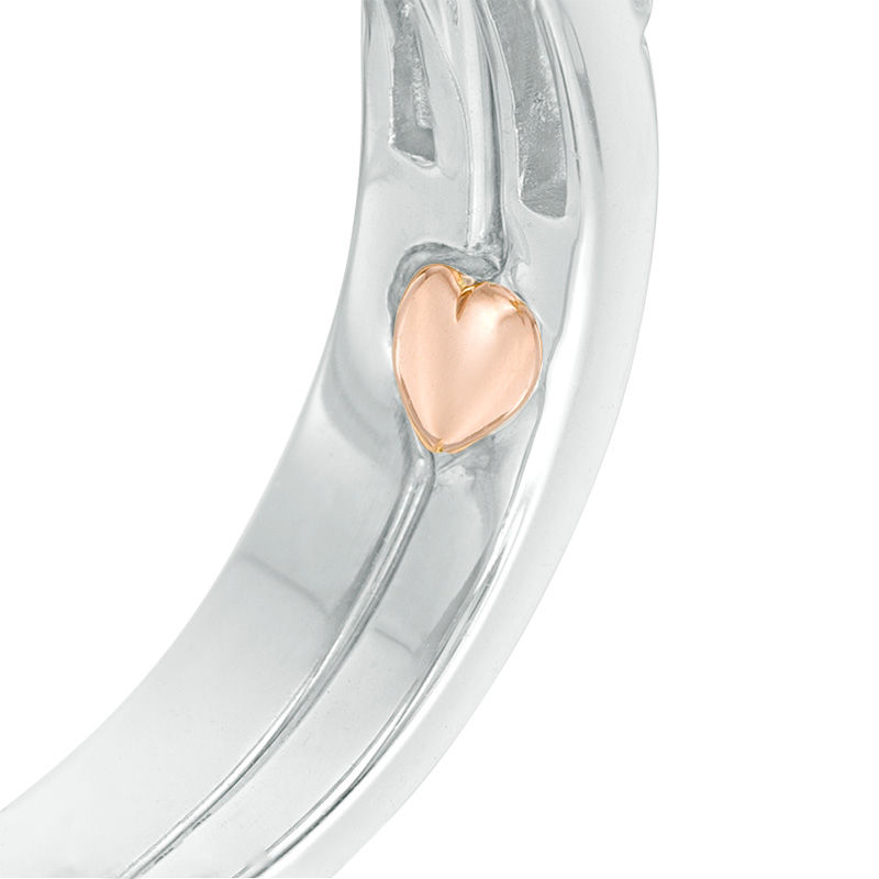 Perfect Fit 1.00 CT. T.W. Diamond Interlocking Bridal Set in 14K White Gold