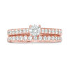 Thumbnail Image 5 of Perfect Fit 1.00 CT. T.W. Diamond Interlocking Bridal Set in 14K Rose Gold