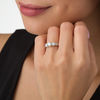 Thumbnail Image 3 of Celebration Canadian Ideal 1.10 CT. T.W. Certified Diamond Three Stone Vintage-Style Engagement Ring in 14K White Gold (I/I1)