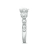Thumbnail Image 3 of Celebration Canadian Ideal 1.10 CT. T.W. Diamond Three Stone Vintage-Style Engagement Ring in 14K White Gold (I/I1)