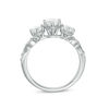 Thumbnail Image 4 of Celebration Canadian Ideal 1.10 CT. T.W. Diamond Three Stone Vintage-Style Engagement Ring in 14K White Gold (I/I1)
