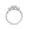 Thumbnail Image 5 of Celebration Canadian Ideal 1.10 CT. T.W. Certified Diamond Three Stone Vintage-Style Engagement Ring in 14K White Gold (I/I1)