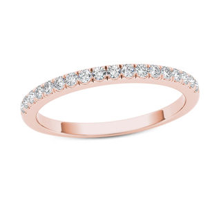 0.30 CT. T.W. Diamond Wedding Band in 10K Rose Gold