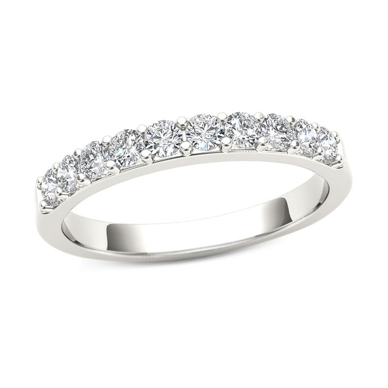 0.45 CT. T.W. Diamond Wedding Band in 10K White Gold