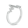 Thumbnail Image 1 of 0.065 CT. T.W. Diamond Heartbeat Ring in Sterling Silver