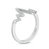 Thumbnail Image 2 of 0.065 CT. T.W. Diamond Heartbeat Ring in Sterling Silver