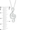 Thumbnail Image 2 of Unstoppable Love™ Diamond Accent Solitaire Treble Clef Pendant in Sterling Silver