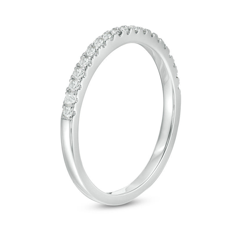 Main Image 3 of 0.23 CT. T.W. Diamond Wedding Band in 10K White Gold