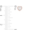 Thumbnail Image 3 of 0.10 CT. T.W.  Diamond Solitaire Heart-Shaped Stud Earrings in 10K Rose Gold