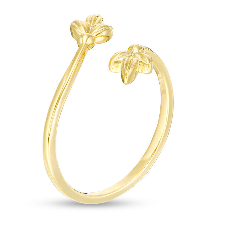 Main Image 2 of Flower Bloom Bypass Ring in 10K Gold