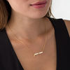 Thumbnail Image 1 of "faith" Bar with Cross Charm Necklace in 10K Gold