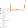 Thumbnail Image 2 of "faith" Bar with Cross Charm Necklace in 10K Gold