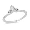 Thumbnail Image 1 of Enchanted Disney Cinderella 0.10 CT. T.W. Diamond Carriage Contour Wedding Band in 14K White Gold