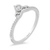 Thumbnail Image 2 of Enchanted Disney Cinderella 0.10 CT. T.W. Diamond Carriage Contour Wedding Band in 14K White Gold