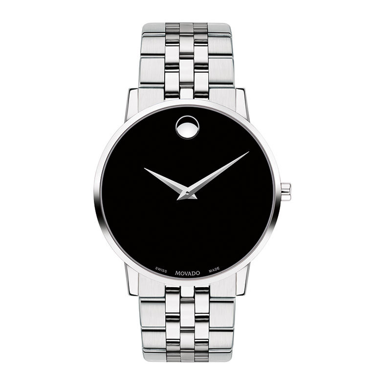 Men's Movado Museum® Classic Watch with Black Dial (Model: 0607199)