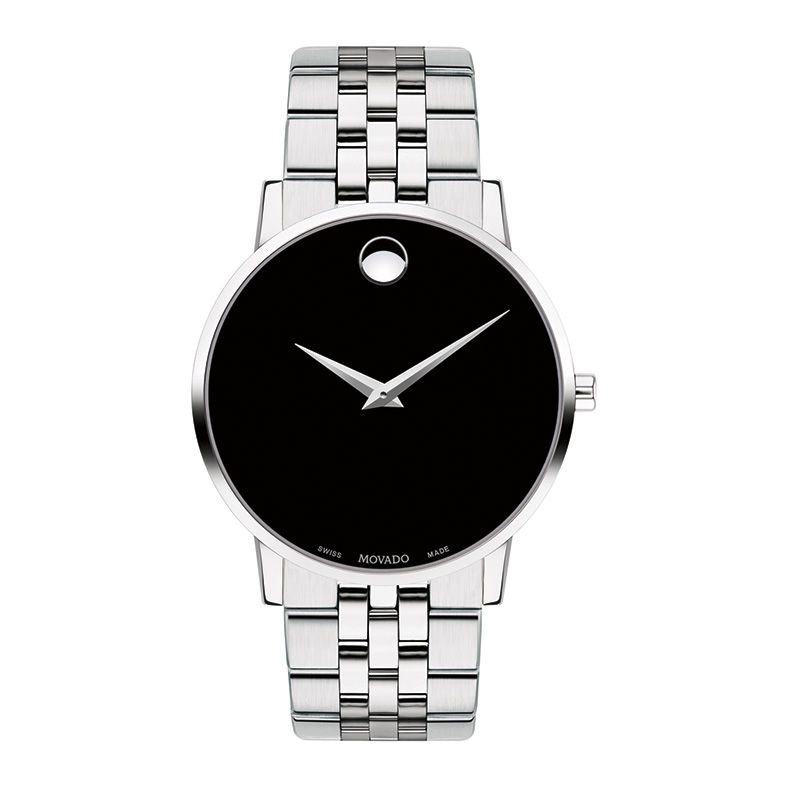 Men's Movado Museum® Classic Watch with Black Dial (Model: 0607199)|Peoples Jewellers