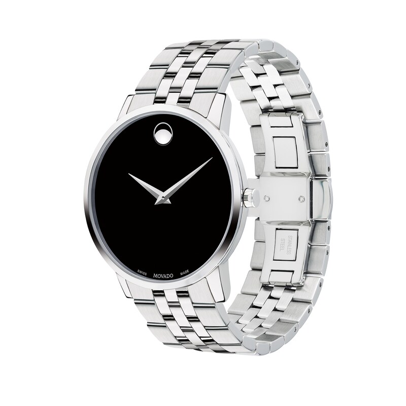Main Image 3 of Men's Movado Museum® Classic Watch with Black Dial (Model: 0607199)