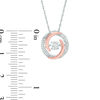 Unstoppable Love™ 0.085 CT. T.W. Diamond Swirl Pendant in Sterling Silver and 10K Rose Gold