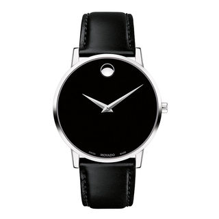 Men s Movado Museum Classic Strap Watch with Blue Dial Model 0607270 Peoples Jewellers