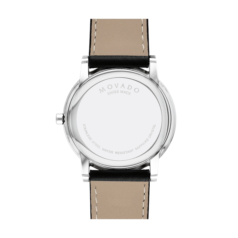 Main Image 3 of Men's Movado Museum® Classic Strap Watch with Black Dial (Model: 0607269)